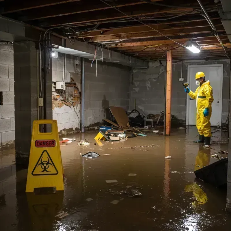 Flooded Basement Electrical Hazard in Summers County, WV Property